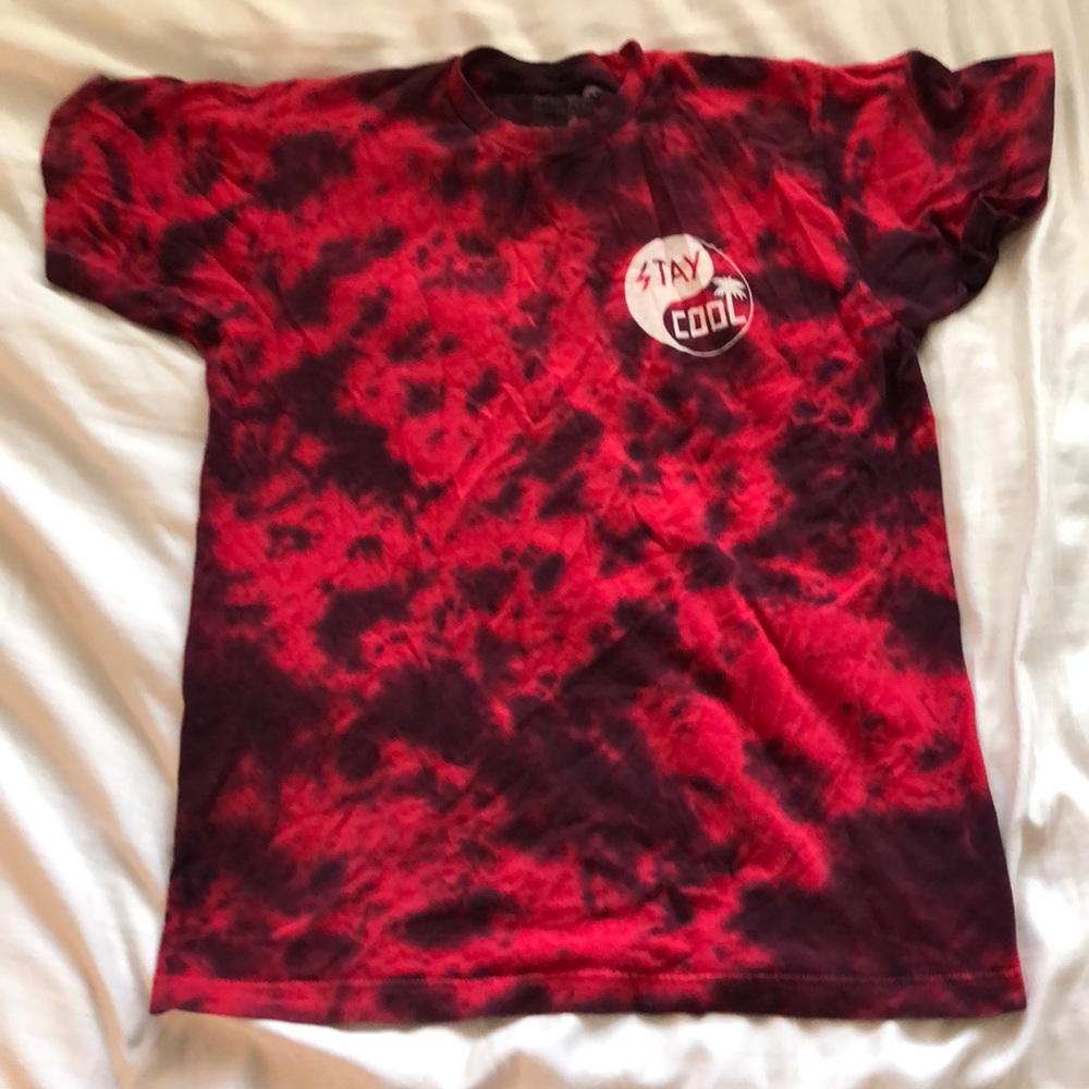 Red tie-dye T-shirt